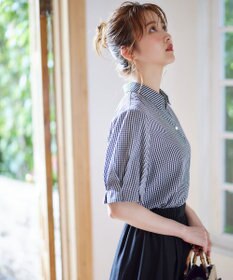 ANY SIS 【洗える】ピケチェック ブラウス