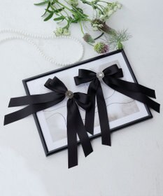 Tiaclasse サテンリボンバレッタ