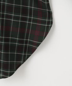 組曲 シアーツイルチェック ハイネックブラウス