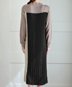 Tiaclasse 配色切替ニットワンピース