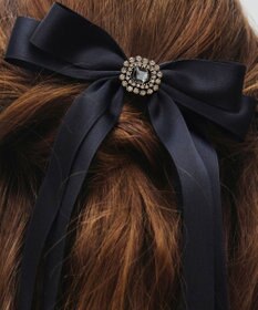 Tiaclasse サテンリボンバレッタ