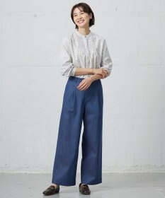 J.PRESS LADIES 【洗える】ポリエチレンスパンブロードフラワープリント ブラウス