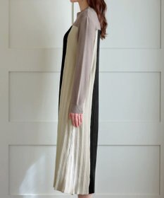 Tiaclasse 配色切替ニットワンピース