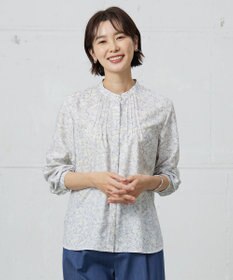 J.PRESS LADIES 【洗える】ポリエチレンスパンブロードフラワープリント ブラウス