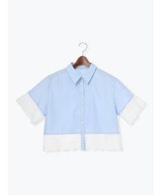 Te chichi レースヘムクロップトシャツ