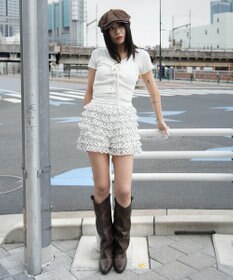 WEGO ドットフリルマイクロショートパンツ