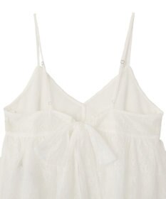 earth music&ecology フリンジレースバックリボンキャミ