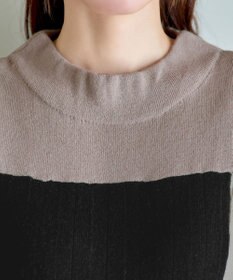 Tiaclasse 配色切替ニットワンピース