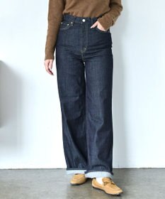 caqu スッキリ足長効果 ハイライズバギーシルエットデニム