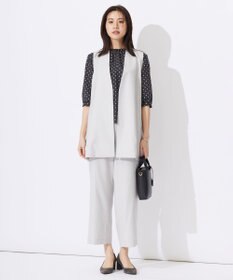 J.PRESS LADIES 【洗える】ジオメトリックプリント ブラウス