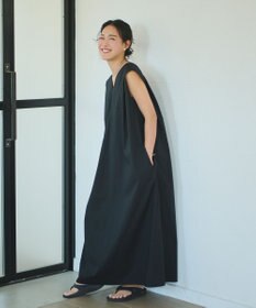 #Newans 【ANSWER for モダンベーシック】ダブルVネックロングワンピース