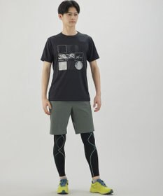 CW-X 【UNISEX】 CW-X トップス Ｔシャツ 半袖 3分袖 Ｕネック メッシュ素材 UVカット率90%以上(本体) ユニセックス DLR195 /ワコール