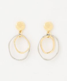 ANY 【WEB限定】オーバルダブルリングピアス(両耳用)