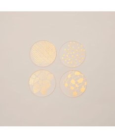 PRESENTERS ROOM toumei / 箔coaster 木箱入り4枚セット は