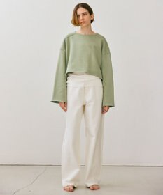 BEIGE， 【BEIGE,ecru/WEB限定・洗える】LOOP BACK / コットンスウェットクロップドトップス