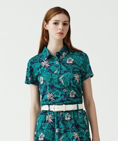 23区GOLF 【WOMEN】【吸水速乾/UVケア】STUDIO FIGLIO アロハ総柄 半袖 ポロシャツ