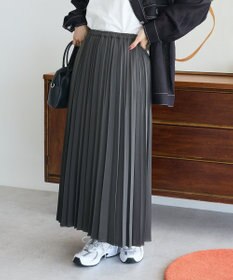 Green Parks サテン変形プリーツスカート