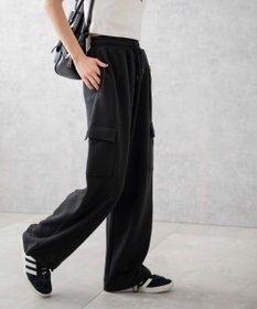 WEGO 【ウエストゴム】スウェットカーゴパンツ