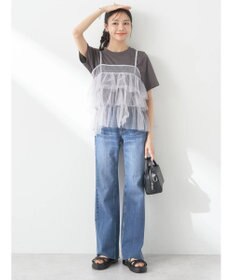 earth music&ecology ロゴソリッドミニマルＴシャツ