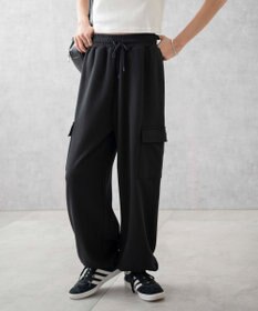 WEGO 【ウエストゴム】スウェットカーゴパンツ