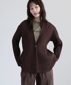 Green Parks ・ＥＬＥＮＣＡＲＥ　ＤＵＥ　プリーツノーカラージャケッ