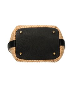 INTER-CHAUSSURES 【CHRISTIAN VILLA】ラフィアコンビレザーショルダーバッグ