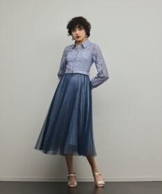 GRACE CONTINENTAL コードレースプリーツワンピース