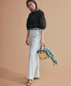 23区 ニュアンスフラワー プリント シルク スカーフ