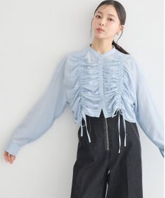 earth music&ecology フロントドロストショートシャツ