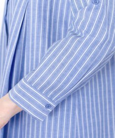 Tiaclasse 【新色追加・洗える】バンドカラーシャツチュニックブラウス