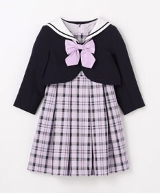 ANY KIDS 【2点セット】セーラージャケット+チェックワンピース