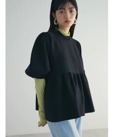 Green Parks armonia. ウエストギャザー袖ボリュームニット