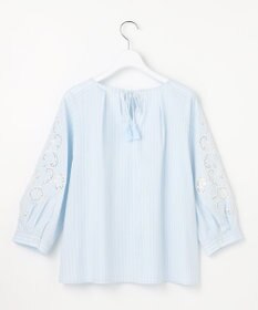 自由区 S エンブロイダリーブロードパフスリーブ ブラウス