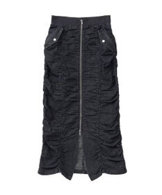 Green Parks ・ＳＵＧＡＲ　ＳＰＯＯＮデニムフロントＺＩＰナロースカート