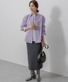 組曲 S 【加藤ローサさん着用】コットンタッチシャーティングボウタイ付き シャツ