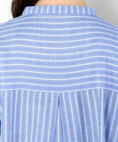 Tiaclasse 【新色追加・洗える】バンドカラーシャツチュニックブラウス