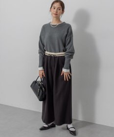 組曲 コットンカシミヤMIX クルーネックニット