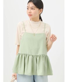 earth music&ecology ＳＥＴ２点ジャガードビスチェ＋リブプルオーバー