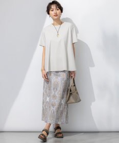 23区 L 【GLOW6月号掲載/汗じみ防止】スムースデザイン フレア  Tシャツ