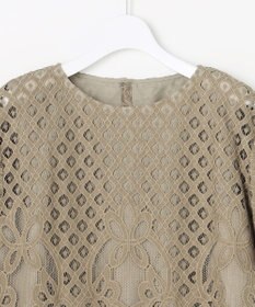 自由区 L パネルレース ブラウス