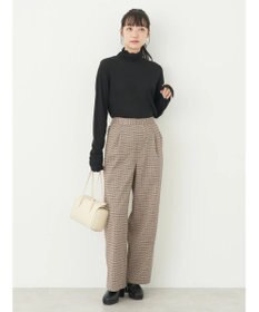 earth music&ecology チェックストレートパンツ