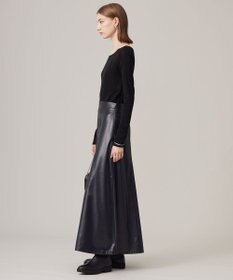 ICB L 【洗える】リヨセルカシミヤスムース ボートネックカットソー