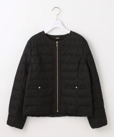 ANY SIS L 【2WAY】ツイードノーカラー ダウンジャケット