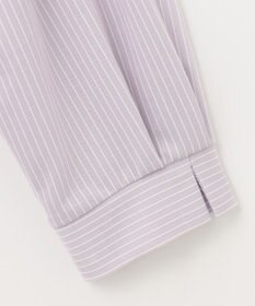 J.PRESS LADIES L ピンストライプジャージー バンドカラー スキッパー カットソー