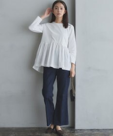 組曲 ペプラムレイヤード 長袖Tシャツ