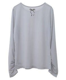 earth music&ecology リボンプリントシアープルオーバー