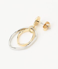 ANY 【WEB限定】オーバルダブルリングピアス(両耳用)