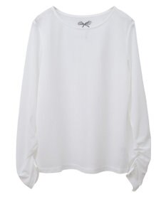 earth music&ecology リボンプリントシアープルオーバー