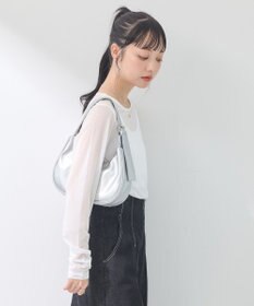 earth music&ecology リボンプリントシアープルオーバー