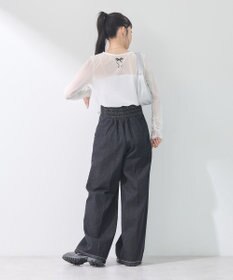 earth music&ecology リボンプリントシアープルオーバー